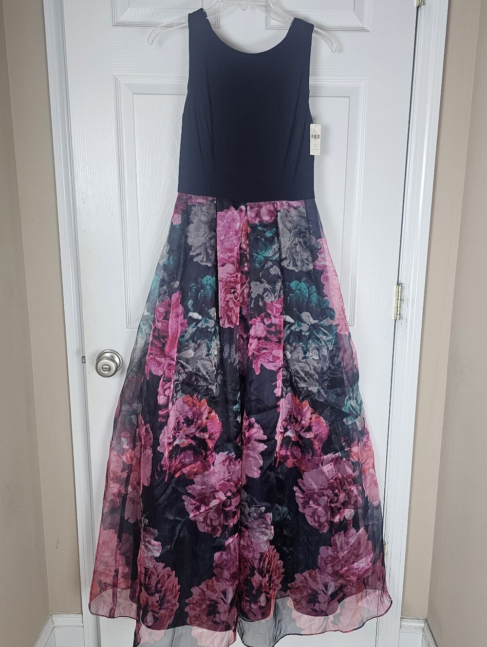Moulinette Soeurs Floral Sleeveless Navy Maxi Dress Anthropologie Size 2 NWT
